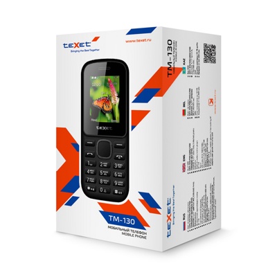 Мобильный телефон TeXeT TM-130 черно-красный - фото3