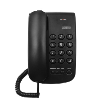 Проводной телефон TeXet TX-241 Black (чёрный)  - фото2