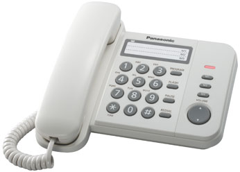 Телефон проводной Panasonic KX-TS2352RUW Белый  - фото