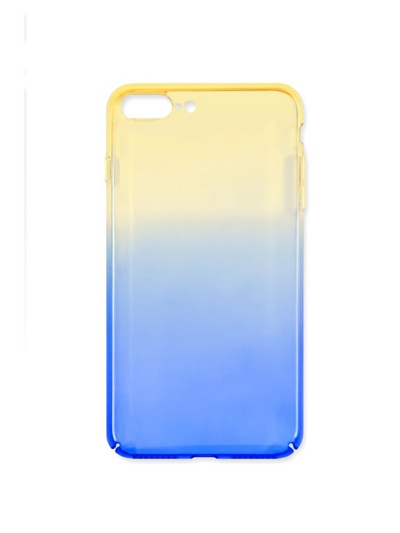 Чехол-накладка SMARTERRA COLORFLOW для iPhone 8 Plus/7 Plus синий-желтый - фото