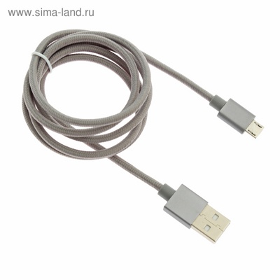 USB-кабель Smarterra STR-MU002 microUSB (1м, нейлон, серый) - фото3