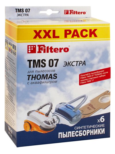 Мешки-пылесборник Filtero TMS 07 XXL Pack ЭКСТРА, 6 шт, синтетические - фото