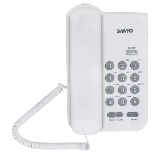 Проводной телефон Sanyo RA-S108W белый - фото