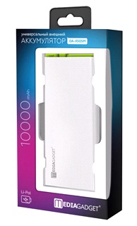 Внешний аккумулятор (power bank) MEDIAGADGET XPC- 105 MLC 10000мАч  черный - фото