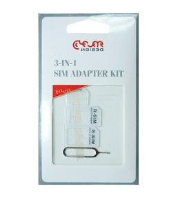 Адаптер для sim карт Clever 3 в 1 nanoSIM/microSIM/ + извлекатель - фото