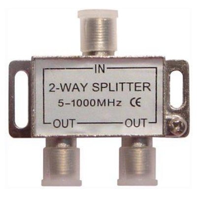 Телевизионный антенный разветвитель на 2 выхода под F разъем 5-1000 MHz  - фото