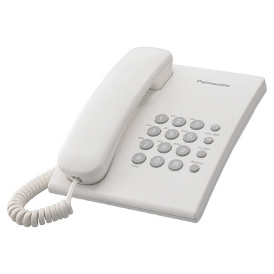 Телефон проводной Panasonic KX-TS2350RUW Белый - фото