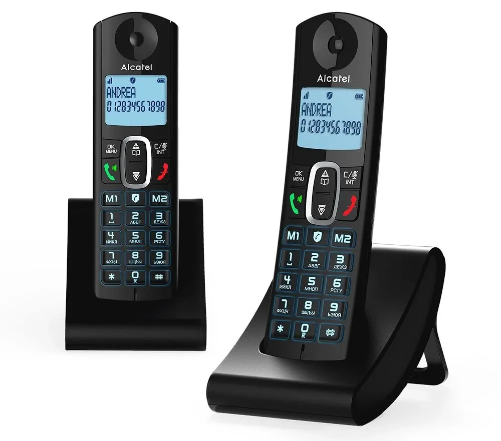 Радиотелефон ALCATEL F685 DUO (черный) - фото