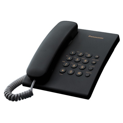 Телефон проводной Panasonic KX-TS2350RUB Черный  - фото