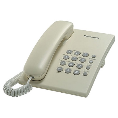 Телефон проводной Panasonic KX-TS2350RUJ Бежевый  - фото