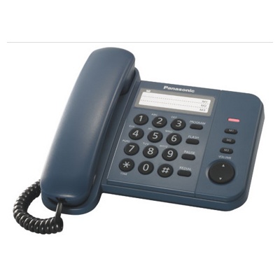 Телефон проводной Panasonic KX-TS2352RUC Синий  - фото
