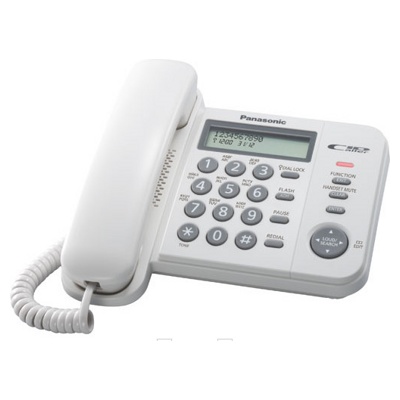 Телефон проводной Panasonic KX-TS2356RUW Белый  - фото