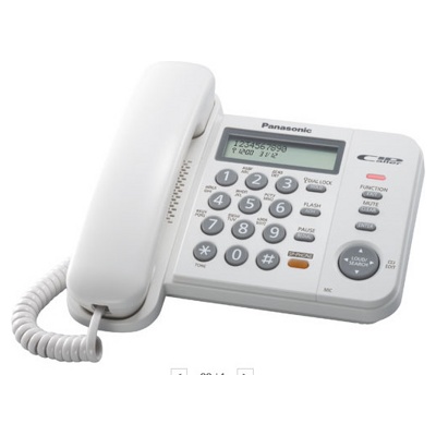 Телефон проводной Panasonic KX-TS2358RUW Белый  - фото