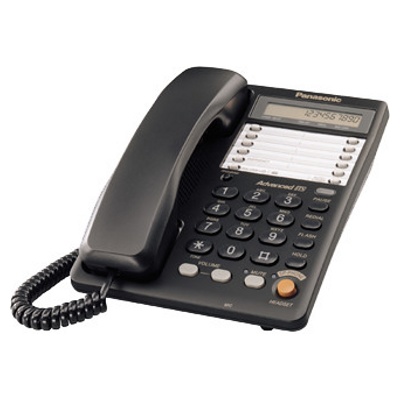 Телефон проводной Panasonic KX-TS2365RUB Черный  - фото