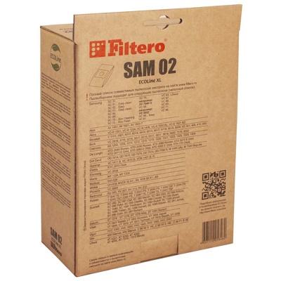 Filtero SAM 02 ECOLine XL, Мешки - Пылесборники 10 шт + микрофильтр, бумажные - фото3