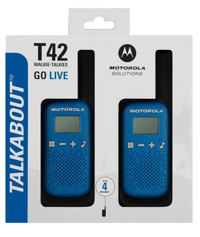 Радиостанция Motorola Talkabout T42 синий, Безлицензионная 2 рации в комплекте, до 4км - фото2